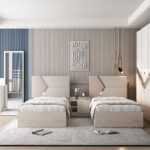 غرفة نوم دولاب 180 سم - سريرين متر او 120 Avignon